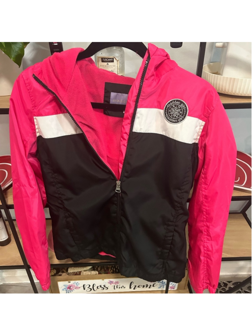 Madden Girl Black and Pink Jacket
